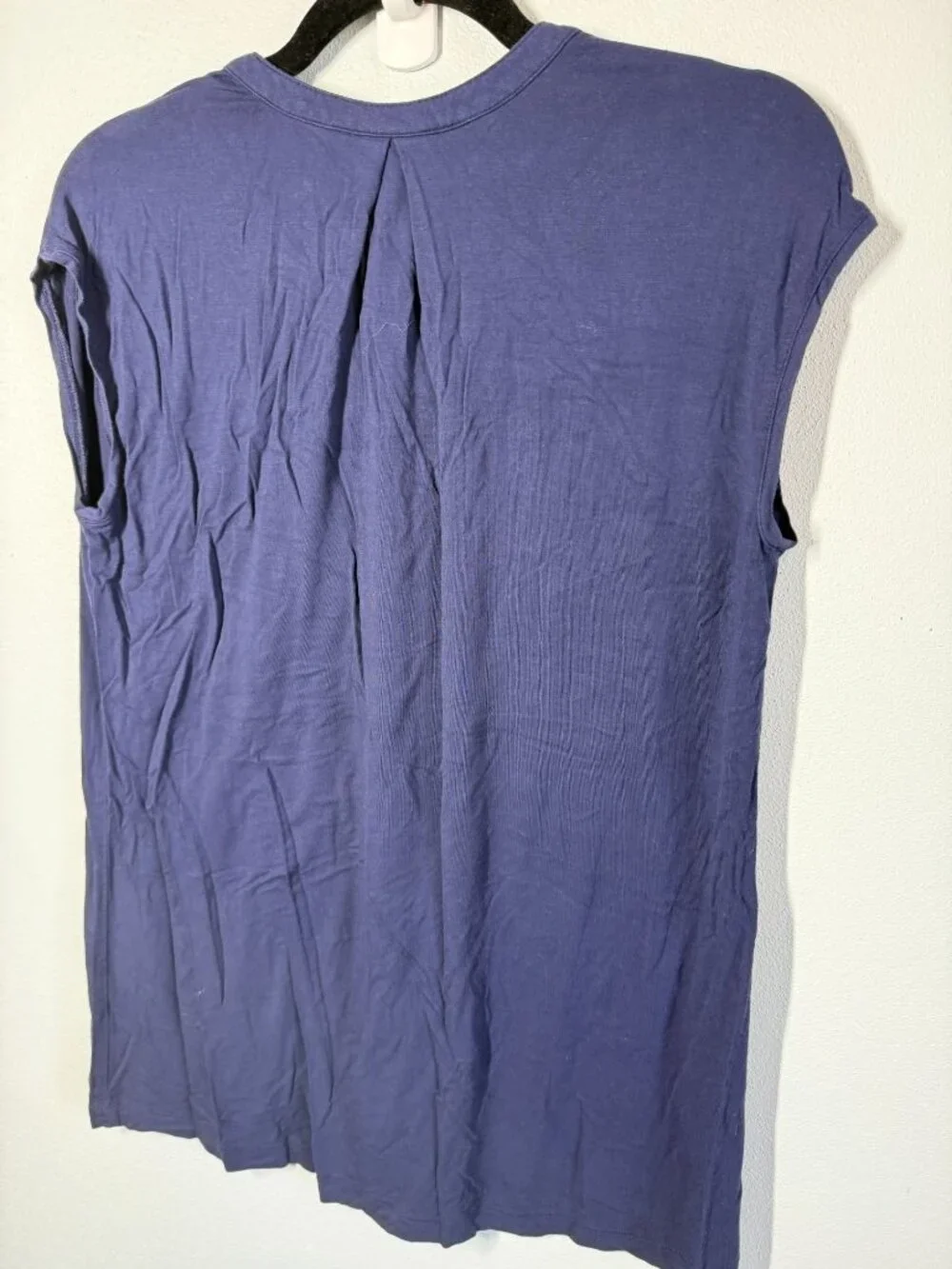 Soma Pajama Top Womens Small Navy Blue Sleepwear Lounge Soft Cap Sleeve Tee